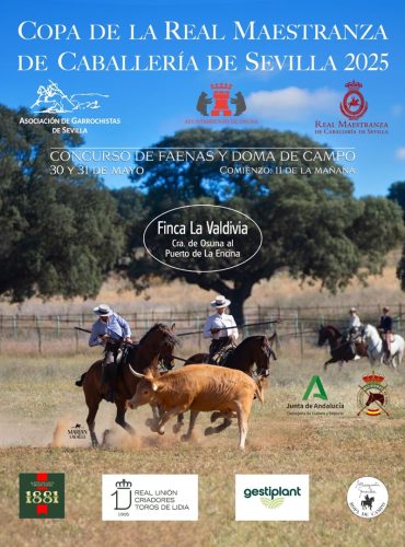🗓️Del 30 al 31 de mayo CONCURSO TERRITORIAL DOMA Y FAENAS DE CAMPO. Asoc. de Garrochistas de Sevilla, Finca La Valdivia, Osuna (Sevilla).