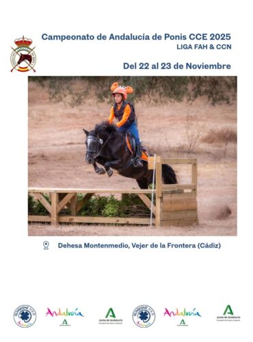 🗓️Del 22 al 23 noviembre CONCURSOS COMPLETO DE EQUITACIÓN CCN2*-CCN1*-CCN90-CCN80-CCN60 Y CCT LIGA FAH. Dehesa Montenmedio, Vejer de la Ftra. (Cádiz).