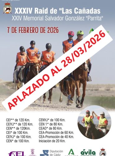 🗓️7 De febrero XXXIV RAID LAS CAÑADAS – XXIV MEMORIAL S. GONZÁLEZ PARRITA. Puerto Real (Cádiz).<br><span style="color:#FF0000"><b>APLAZADO AL 28/03/2026</b></span>