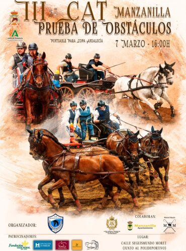 🗓️7 De marzo CAT PRUEBA DE OBSTÁCULOS MANZANILLA. Club de Enganches de Huelva J. Morón, Manzanilla (Huelva).