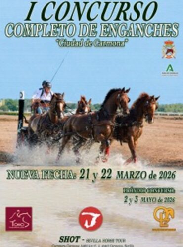 🗓️Del 21 al 22 de marzo CAT – 1er CONCURSO TERRITORIAL SHOT. Yeguada Lange Fraile, S.L., instalaciones SHOT, Carmona (Sevilla).