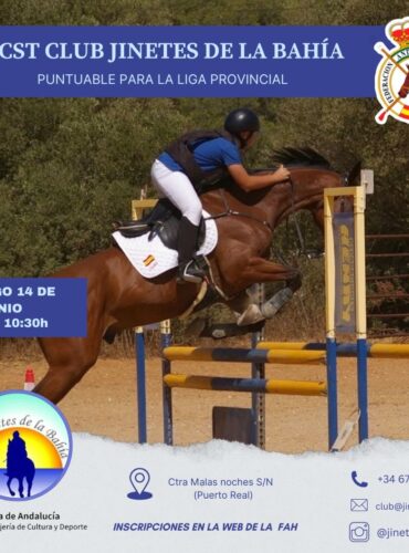 🗓️14 De junio CST LIGA FAH PROV. CÁDIZ. Club Jinetes de la Bahía, Puerto Real (Cádiz).