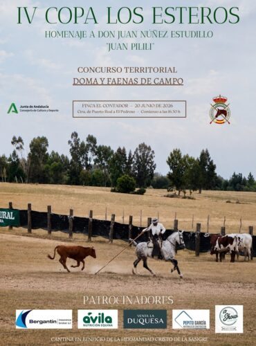 🗓️20 De junio IV COPA DE LOS ESTEROS DOMA Y FAENAS DE CAMPO 2026. C.D. Ntra. Sra. de la Aurora, Medina Sidonia (Cádiz).