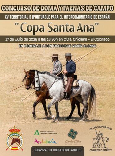 🗓️17 De julio CONCURSO TERRITORIAL DOMA Y FAENAS DE CAMPO SANTA ANA. Club Deportivo Corredero Patriste, Chiclana de la Fra. ( Cádiz).