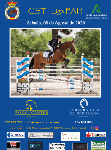 🗓️8 De agosto CST LIGA FAH PROV. CÁDIZ. Royal Center Hípica, Chiclana de la Fra. (Cádiz).