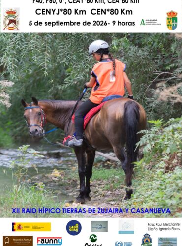 🗓️5 De septiembre XII RAI HÍPICO TIERRAS DE ZUJAIRA-CASANUEVA CEA P40, CEA P60, CEA 0* Y CEA 1*. Peña Caballista Zujaira-Casanueva, Zujaira (Granada).