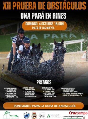 🗓️4 De octubre CAT PRUEBA DE OBSTÁCULOS «GINES». Club de Enganches de Huelva «J. Morón», Gines (Sevilla).