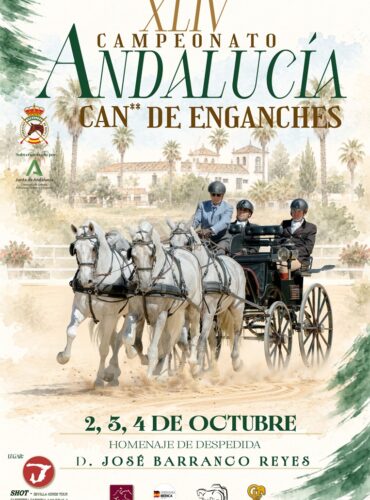 🗓️Del 2 al 4 de octubre CAMPEONATO DE ANDALUCÍA DE ENGANCHES 2026 y CAN 2*. Federación Andaluza de Hípica, Yeguada Lange Fraile, instalaciones SHOT, Carmona (Sevilla).