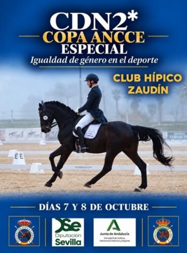 🗓️Del 7 al 8 de octubre CDN 2* COPA ANCCE ESPECIAL  – IGUALDAD DE GÉNERO EN EL DEPORTE DIPUTACIÓN DE SEVILLA. Federación Andaluza de Hípica, instalaciones C.H. Zaudín, Bormujos (Sevilla).