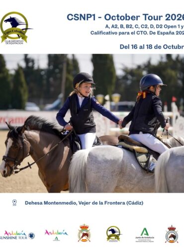 🗓️Del 17 al 18 CSNP1 CONCURSO DE PONIS NACIONAL «COPA CAMPEONES». C.D. Equs Caballus, instalaciones Dehesa Montenmedio, Vejer de la Fra. (Cádiz).