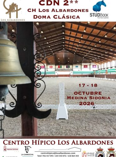 🗓️Del 17 al 18 de octubre CDN 2* C.H. LOS ALBARDONES – COPA ANCCE. C.D. Hípico Los Albardones, Medina Sidonia (Cádiz).