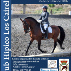 🗓️25 De octubre CDT XII COPA DE ANDALUCÍA DOMA CLÁSICA, PARALÍMPICA, PONIS Y AMAZONAS. C.D. Rienda Exterior, instalaciones C.H. Los Caireles, Campanillas (Málaga).