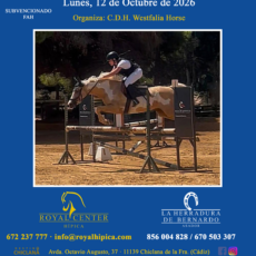 🗓️12 De octubre CST LIGA FAH PROV. CÁDIZ. C.D. Hípico Westfalia Horse, instalaciones Royal Center Hípica, Chiclana de la Fra. (Cádiz).